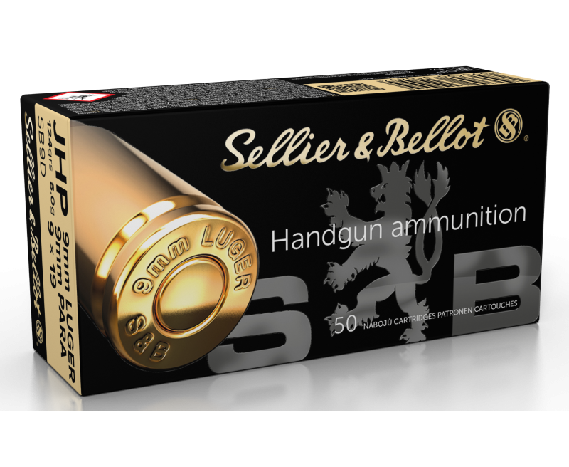 103199.png Sellier & Bellot 9MM 124 Grains JHP 50 Rounds - Image 1