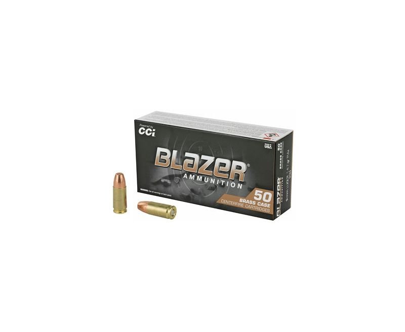 5203-604544650594.jpg.jpg CCI Blazer Brass 9mm Luger Ammunition 50 RDs 147 Grain - Image 1