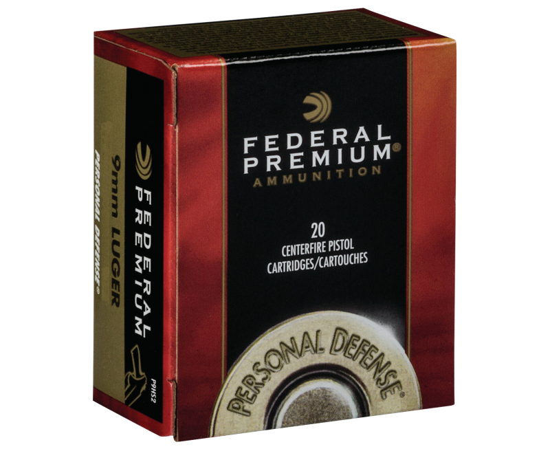 65885.png Federal Premium Personal Defense Ammunition Nickel Plated Brass 9mm 20-Rounds 124 Grain Hydra-Shock JHP - Image 1