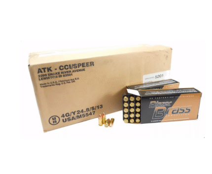 CCI Blazer Brass Handgun Ammunition 9mm Luger 124 gr FMJ 1000/box