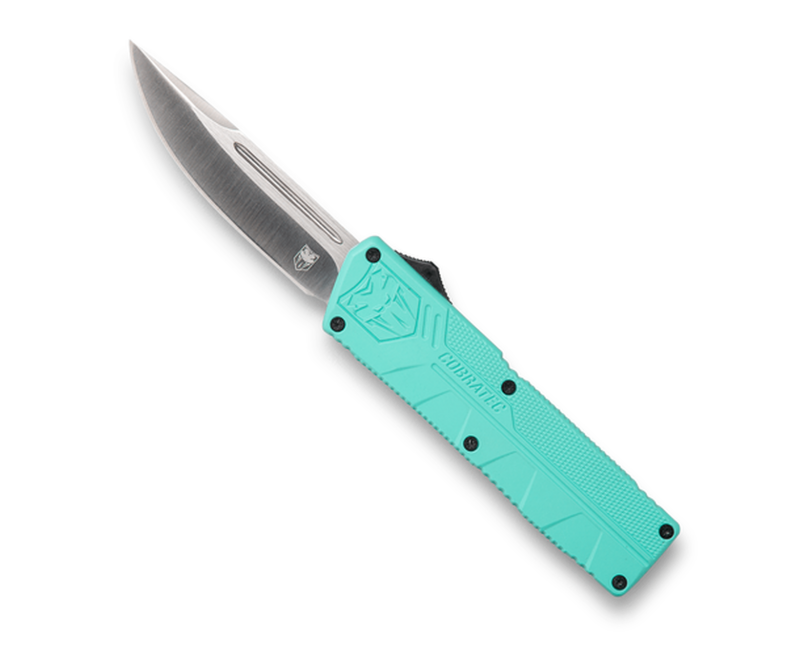 CobraTec-Knives-Lightweight-OTF-TFCTLWDNS-996540026559.png Cobratec Lightweight OTF Drop Point 3.25" Tiffany Blue - Image 1