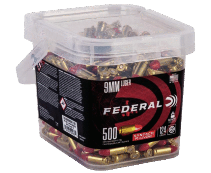 Federal American Eagle Brass 9mm 124 Grain 500-Rounds TSJRN