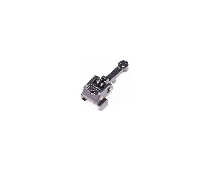 Griffin-Armament-Rear-flip-up-sight-GAM2R-791154082805.jpg.jpg Griffin Armament M2 Sight Rear Black AR-15 A2 Compatible Modular Rear Sight 17-4 Ordnance - Image 1