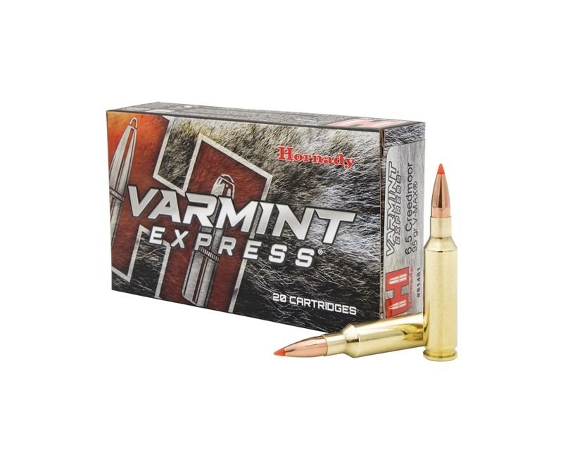 Hornady-Varmint-Express-81481-090255814811.jpg.jpg Hornady Varmint Express 6.5 Creedmoor Ammo 95 Grain V-Max 20-Count - Image 1