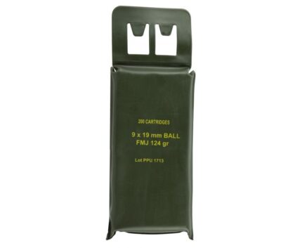 PPU Mil-Spec Battle Pack Brass 9mm NATO 200-Rounds 124 Grain FMJ