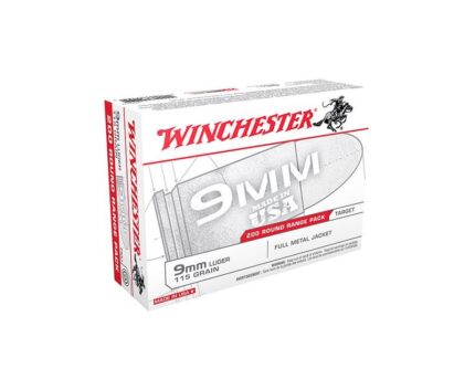 Winchester White Box Brass 9mm 200Rds 115 GR FMJ