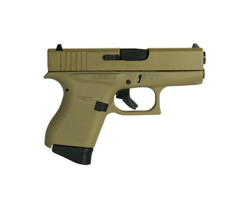 gag_glui4350201fde.png Glock 43 Flat Dark Earth 9mm 3.39" Barrel 6-Rounds - Image 1