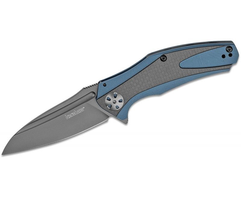 ker7007cf-1.jpg Kershaw Natrix Carbon Fiber Folding Knife - 3.25" Plain Drop Point Blade with Reversible Pocket Clip - Image 1
