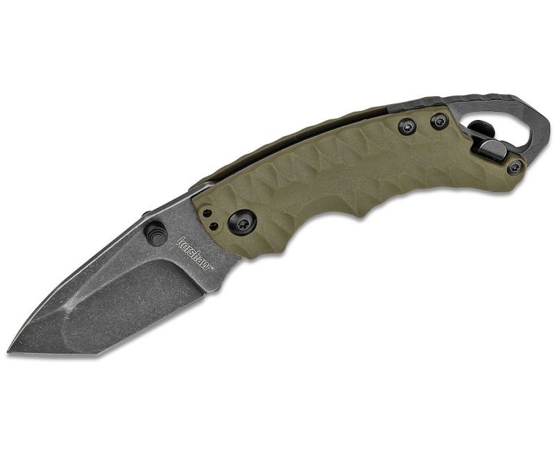 ker8750tolbw-1.jpg Kershaw Shuffle II OD-Green Folding Knife - 2.375" Plain Tanto Blade with Bottle Opener - Image 1